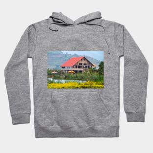 Wooden Building on Lake Bunyonyi, Uganda Hoodie